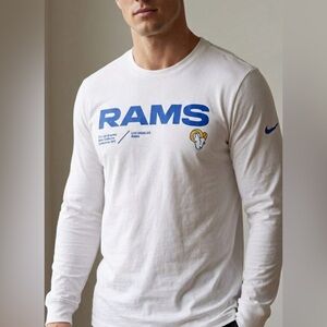 RAMS White Long Sleeve T-Shirt